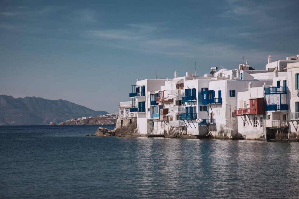 Mykonos -white buildings